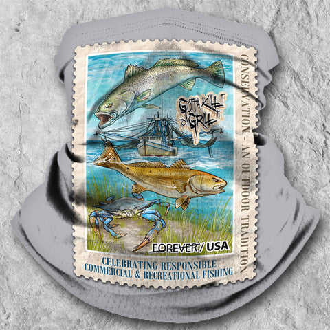 Fishing Stamp Gaitor